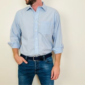 Brooks  Brothers Classic blue striped button down shirt